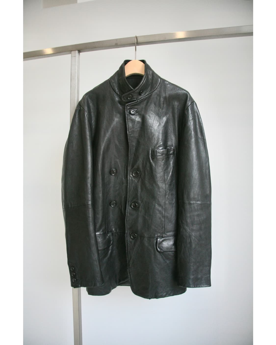 요지야마모토 뿌르옴므 10AW Leather Button Jaket 상품이미지1