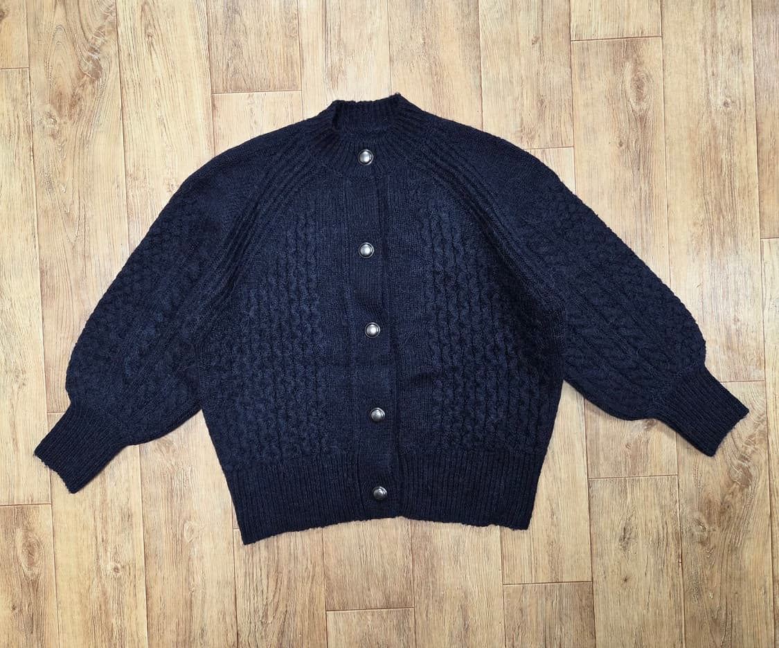 제인송(Jain Song) 알파카 블렌드 케이블 니트자켓가디건 55-66 상품이미지3