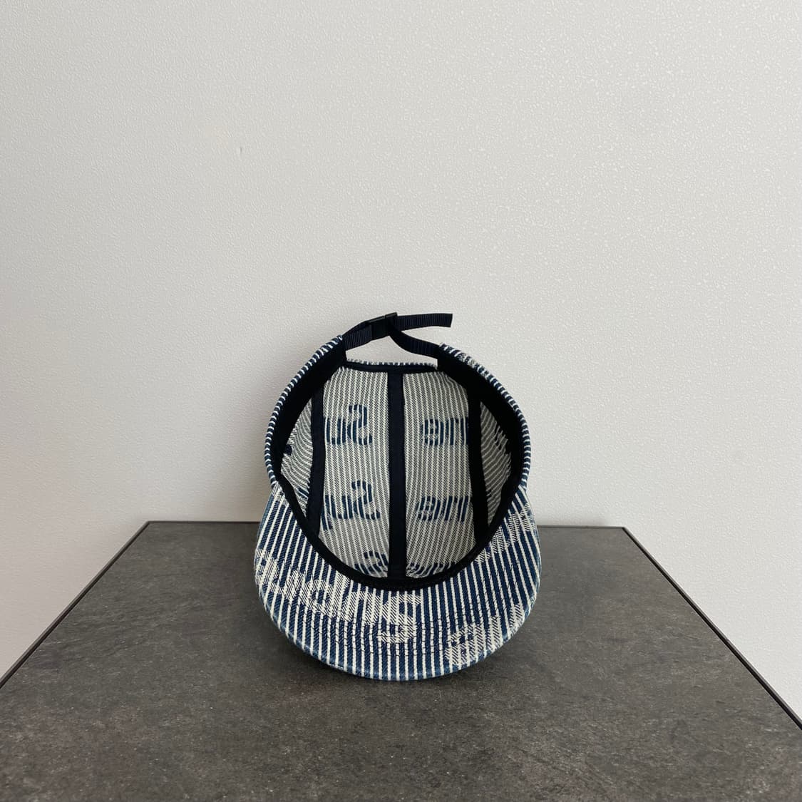 (OS) 슈프림 박스로고 캠프캡 모자 스트라이프 데님 상품이미지5