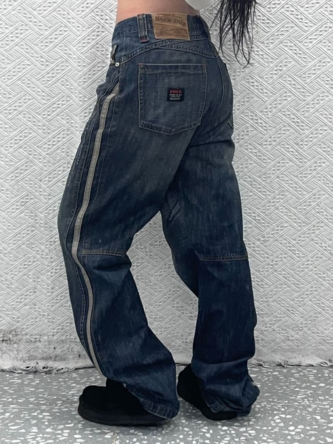 칼 카니 레트로 스트릿 펑크 워싱 데님팬츠 36인치 C09135 상품이미지1