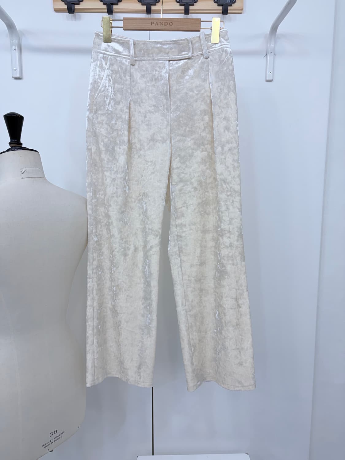 오버듀플레어 벨벳 바지 1사이즈 상품이미지6