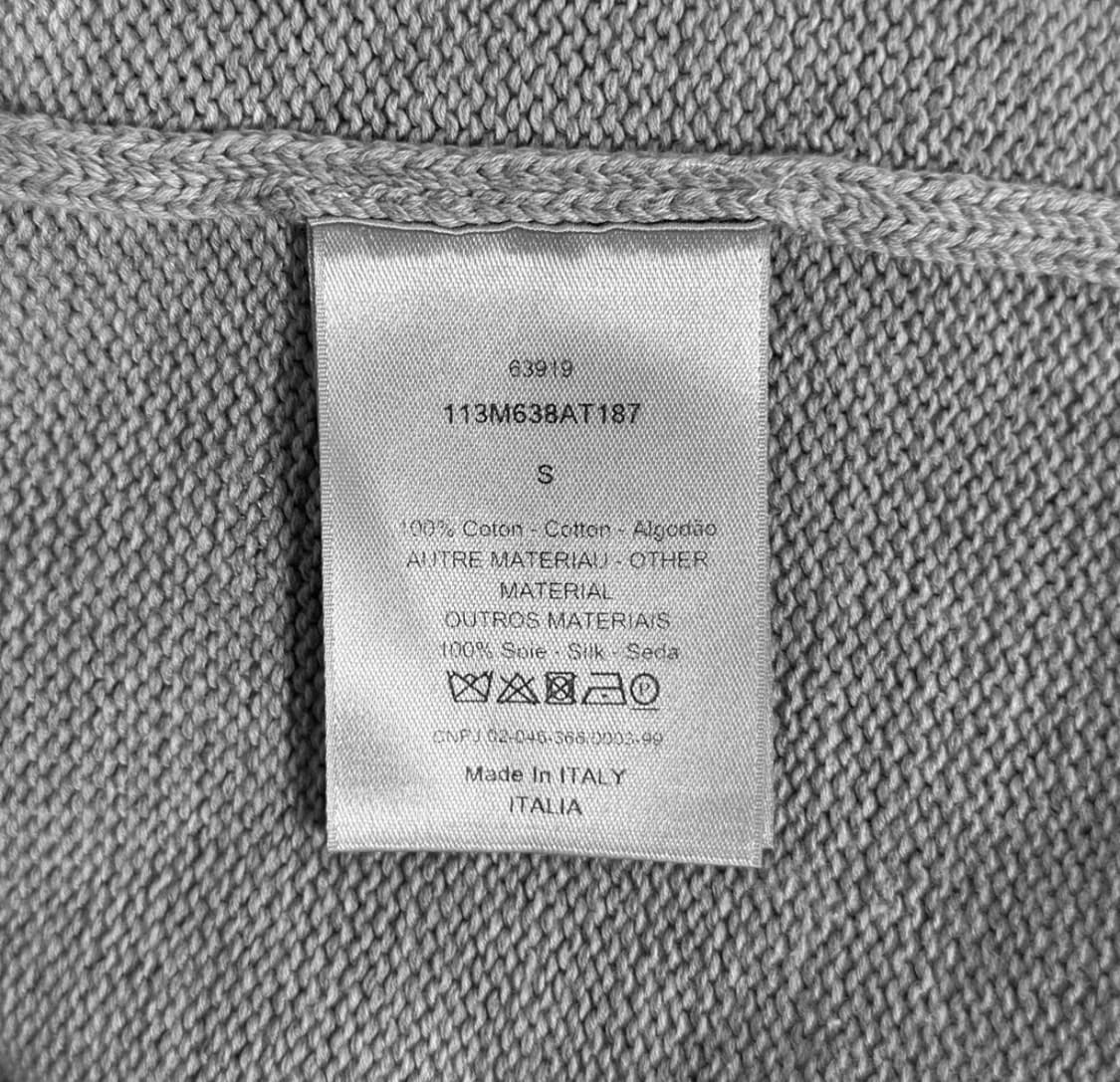 [S] Dior 디올 남성 오블리크 자카드 인서트 사이드라인 니트 그레이 상품이미지9