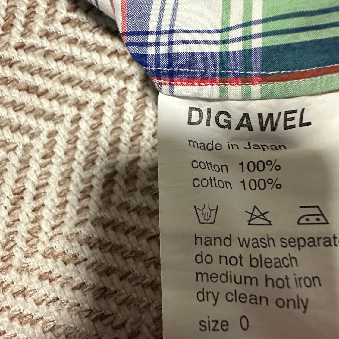 DIGAWEL japan made check shirt 상품이미지4