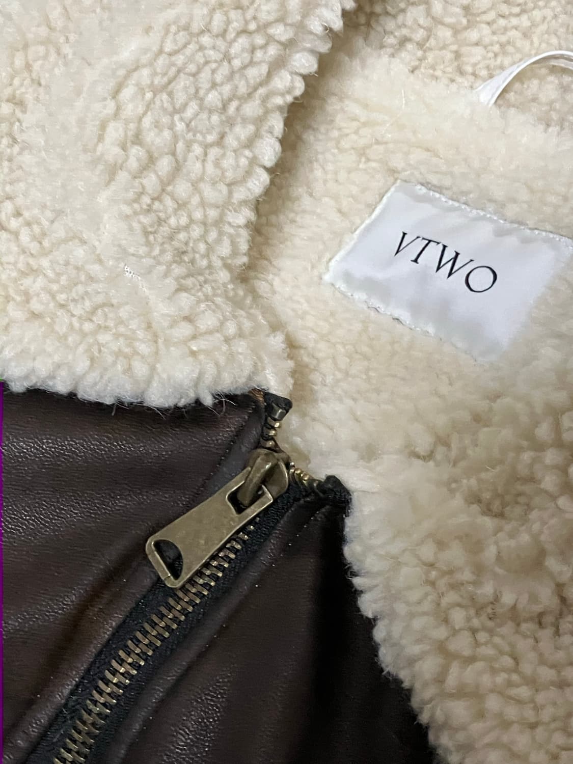 VTWO 빈티지 코팅레더 울 무스탕 상품이미지3
