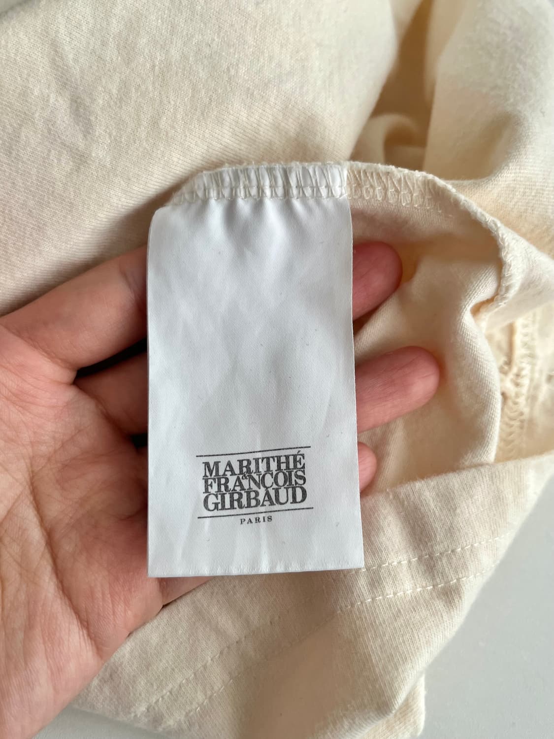 XL) 마리떼 프랑소와저버 클래식 반팔 티셔츠 크림 상품이미지5