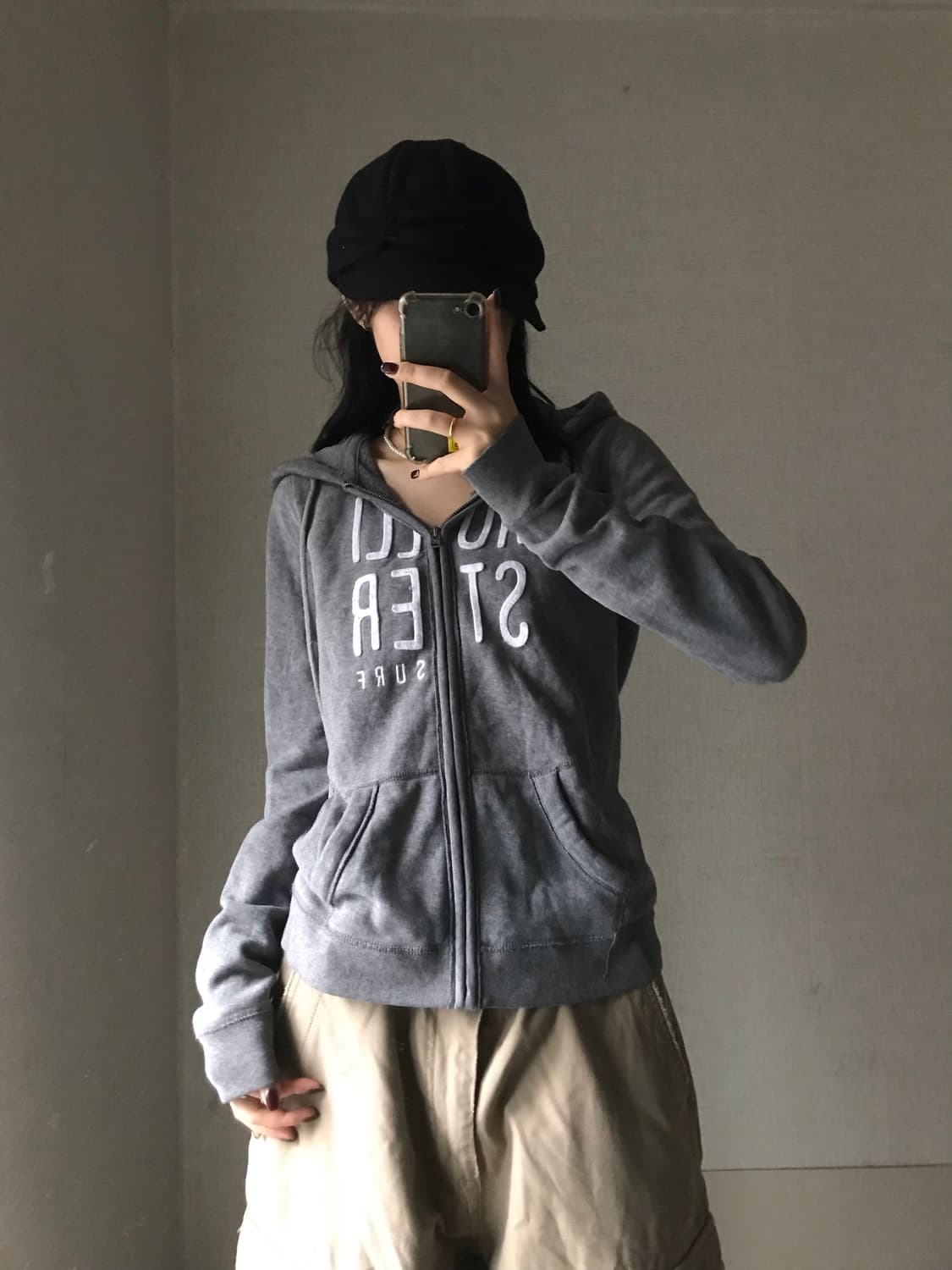 홀리스터 그레이 후드집업 상품이미지4