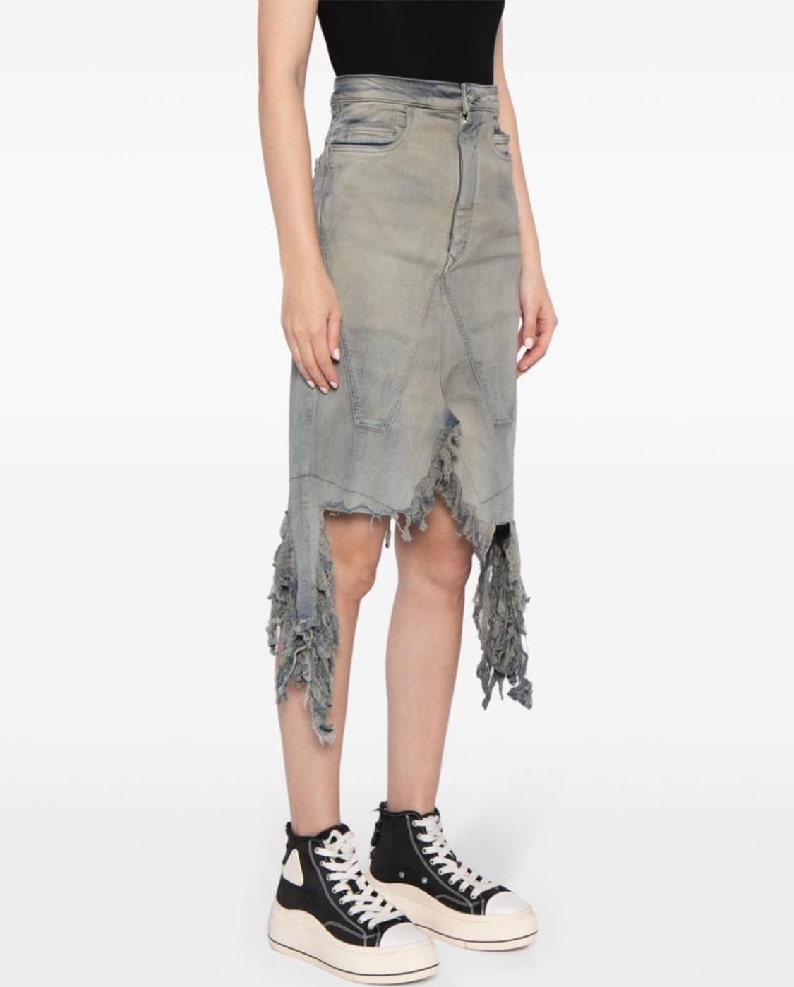 [M]릭오웬스 다크쉐도우 디스트레스 데님 스커트 상품이미지1