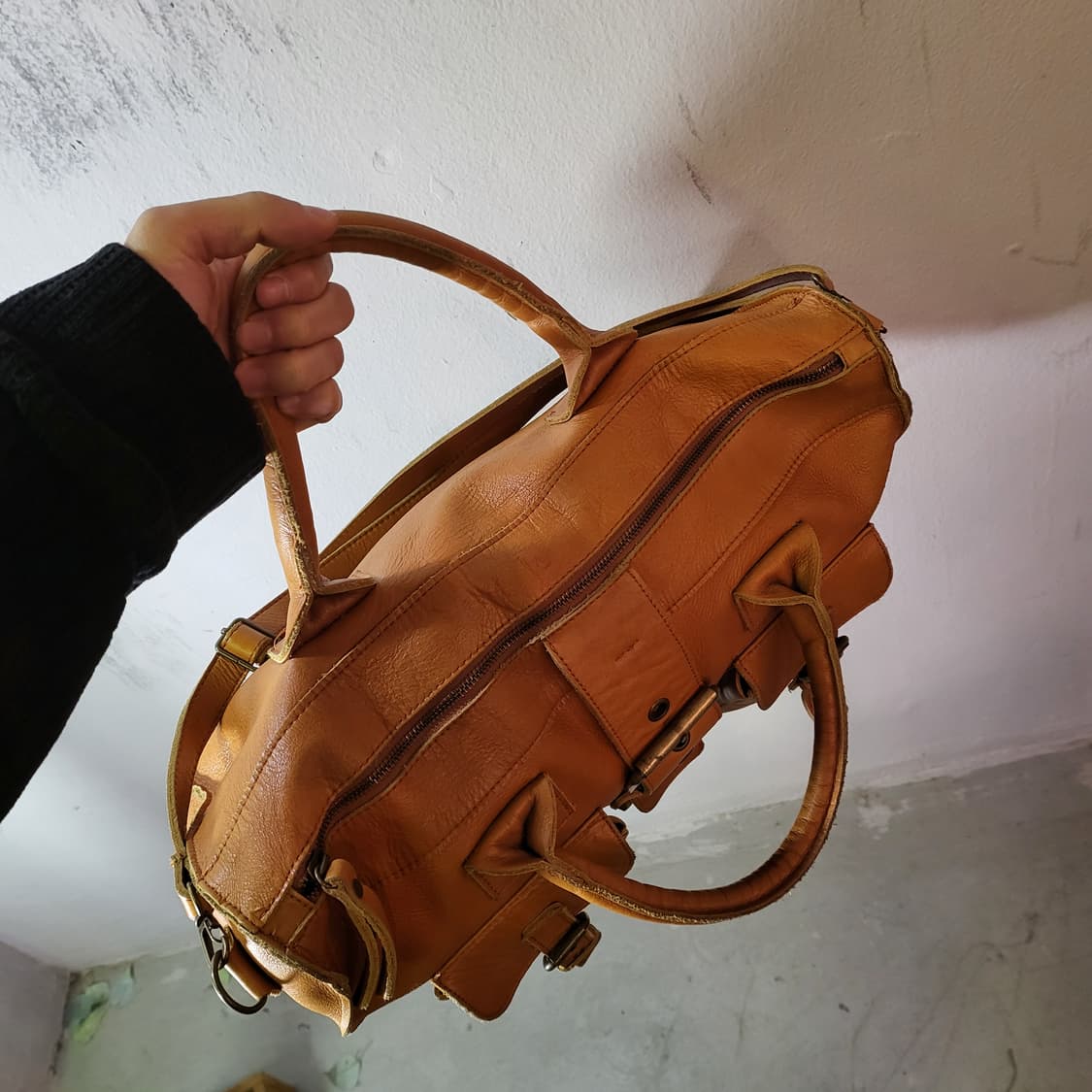 레더 빈티지 보스턴백 상품이미지5