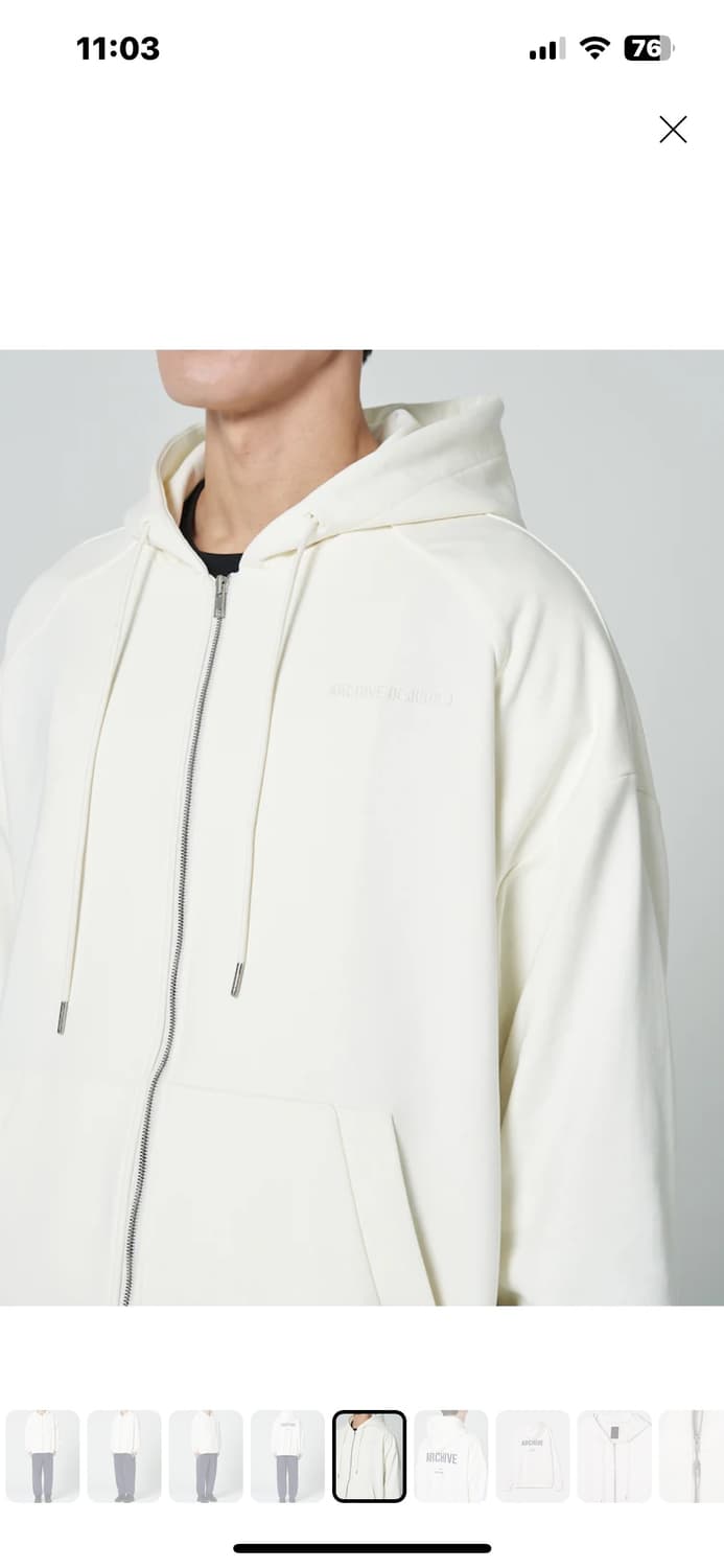 준지 아카이브 오버사이즈 후드집업 상품이미지2