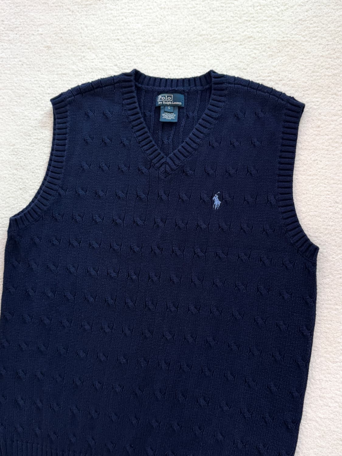 폴로 네이비 니트 조끼 배스트 상품이미지1