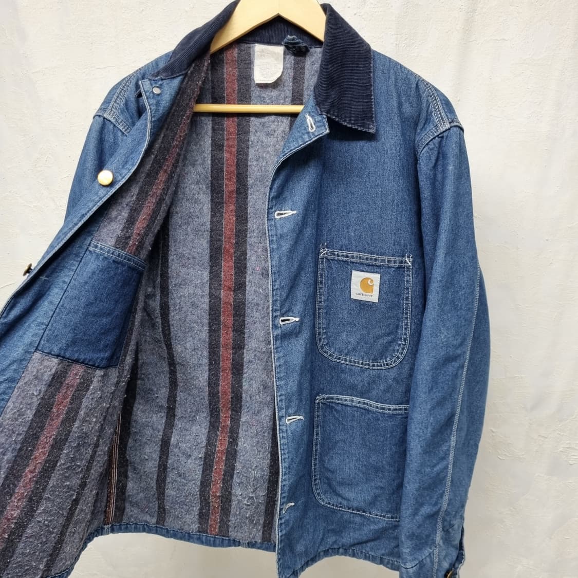 90s 빈티지 칼하트 데님 초어자켓 - 40 상품이미지5