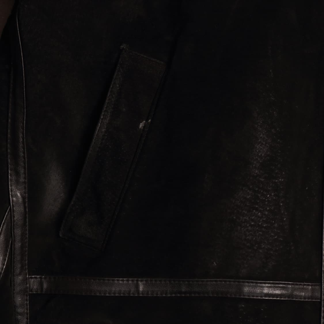 90's B-3 소가죽 레더 양털 무스탕 블랙 A1827 상품이미지5