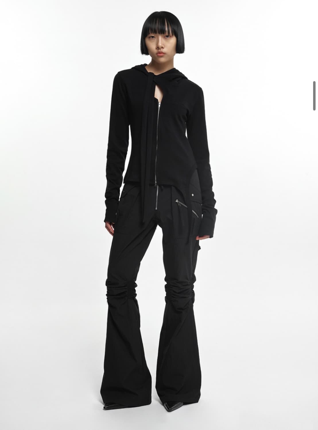 나체 exposure zip detail pants 바지 팬츠 블랙 상품이미지1