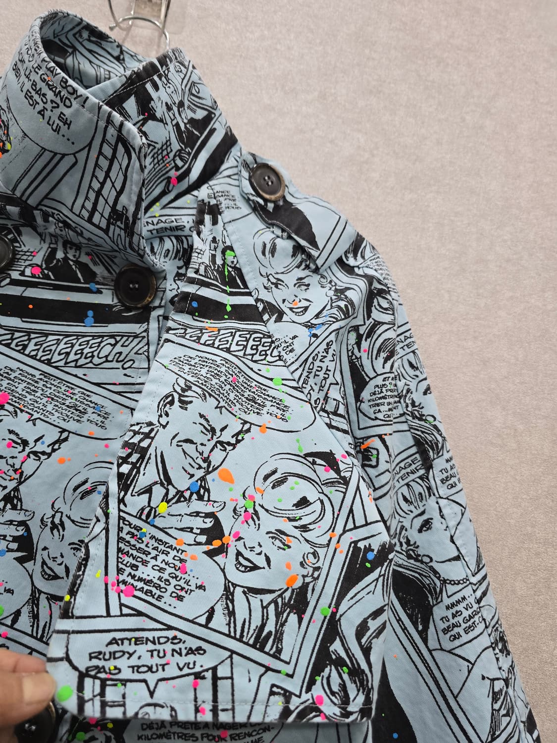 FRONT STREET 8 코믹 프린팅 페인트 포인트 유니크 자켓 상품이미지3