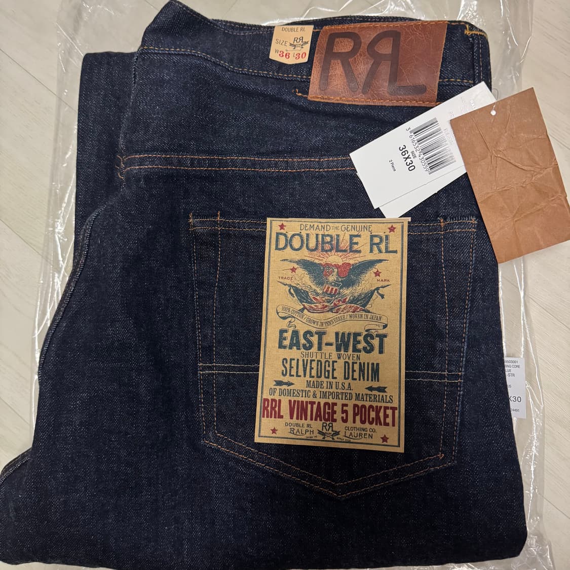 [새상품] RRL 빈티지파이브포켓 원워시 36x30 상품이미지1