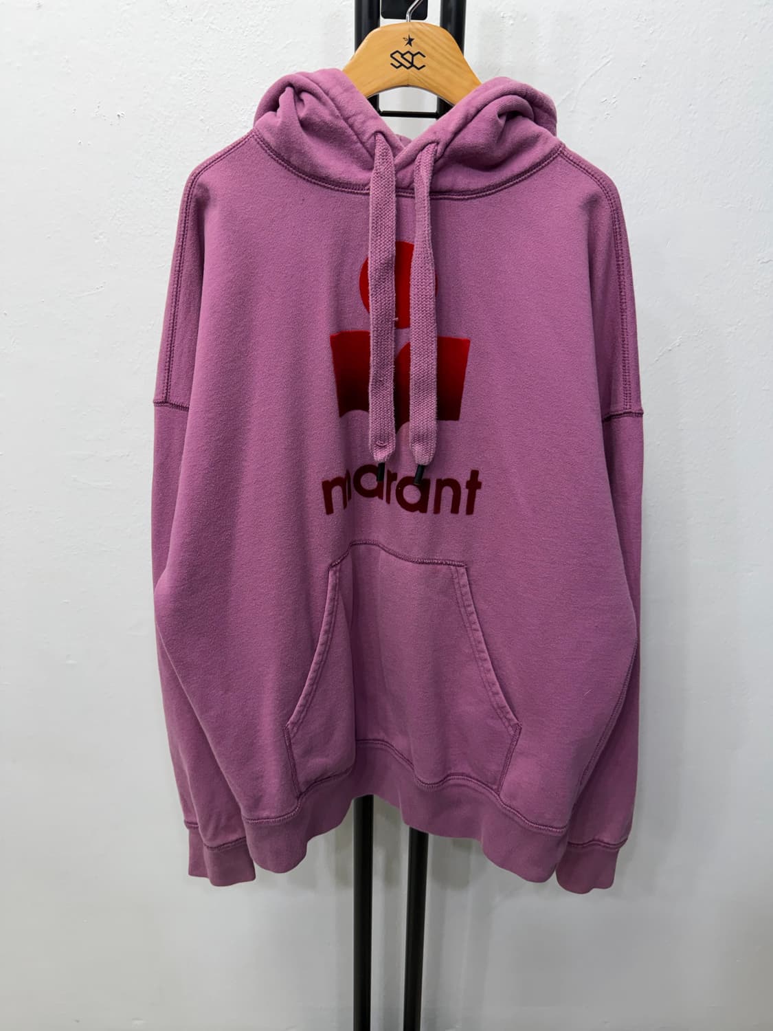 정품) 이자벨마랑 오버핏 핑크 로고 후드티 36 상품이미지1