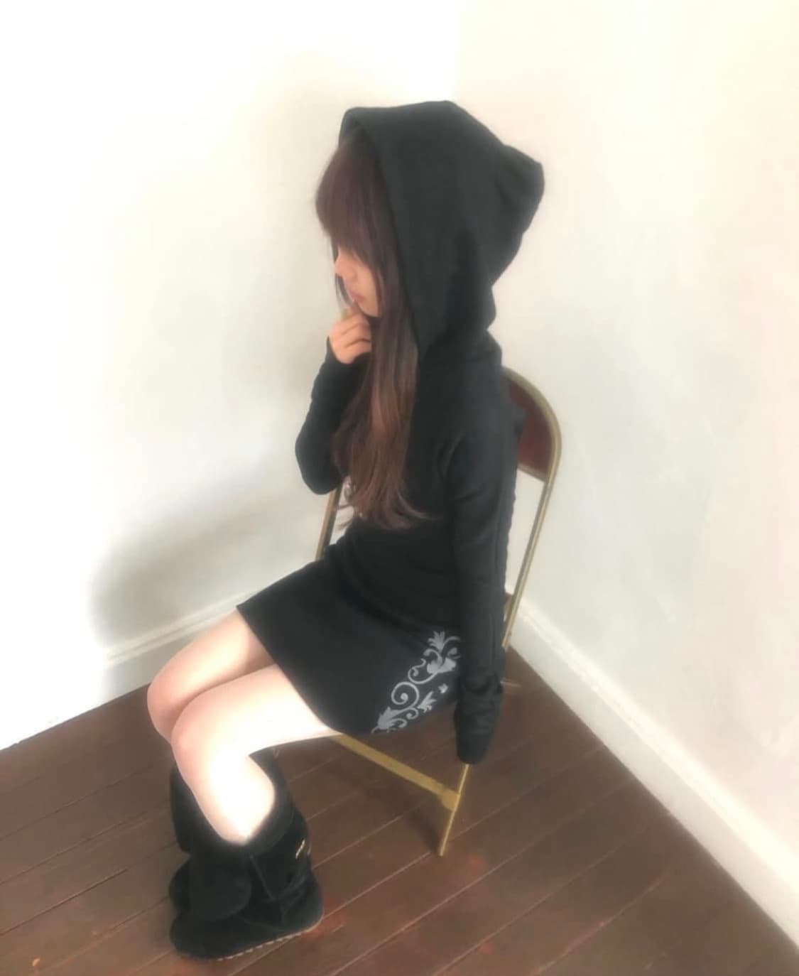 파우닝 133 빈티지 메이드 후드 원피스 상품이미지1