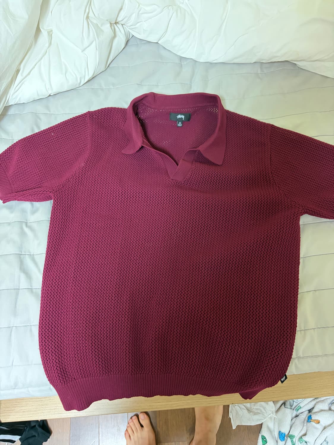 스투시 케이블 매쉬 폴로 니트 m사이즈 상품이미지3