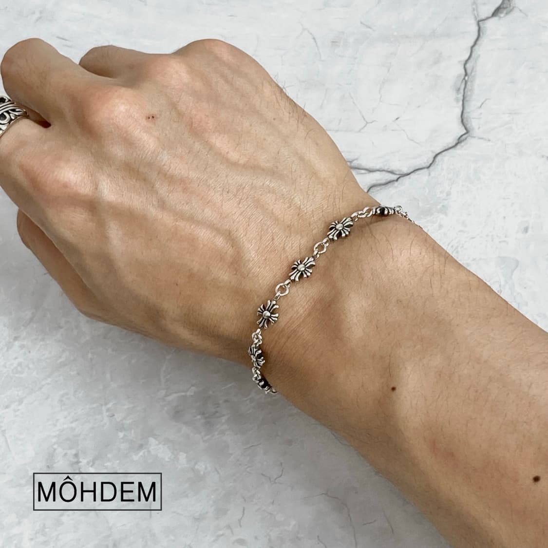 (Unise) 크로스7 실버 체인팔찌 상품이미지2