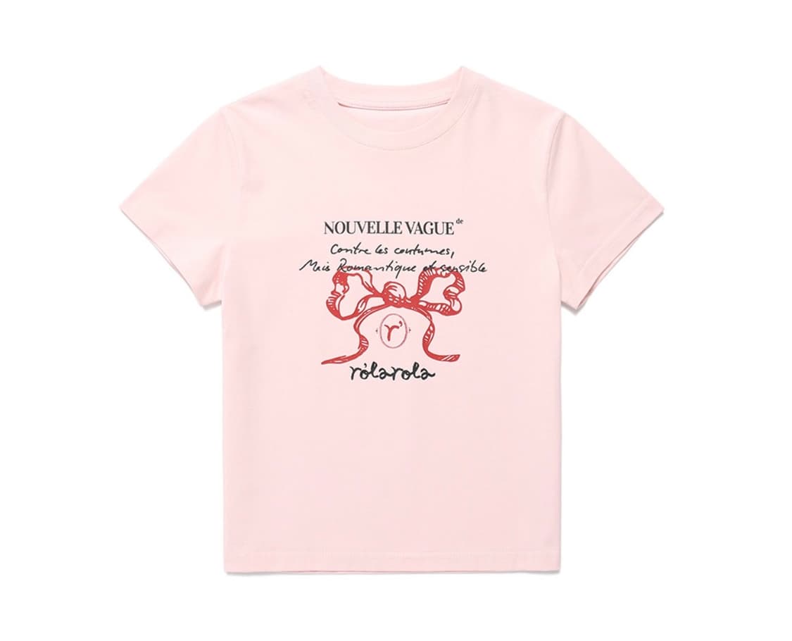 로라로라) ROLA RIBBON HALF T-SHIRT 장원영 티셔츠 상품이미지2