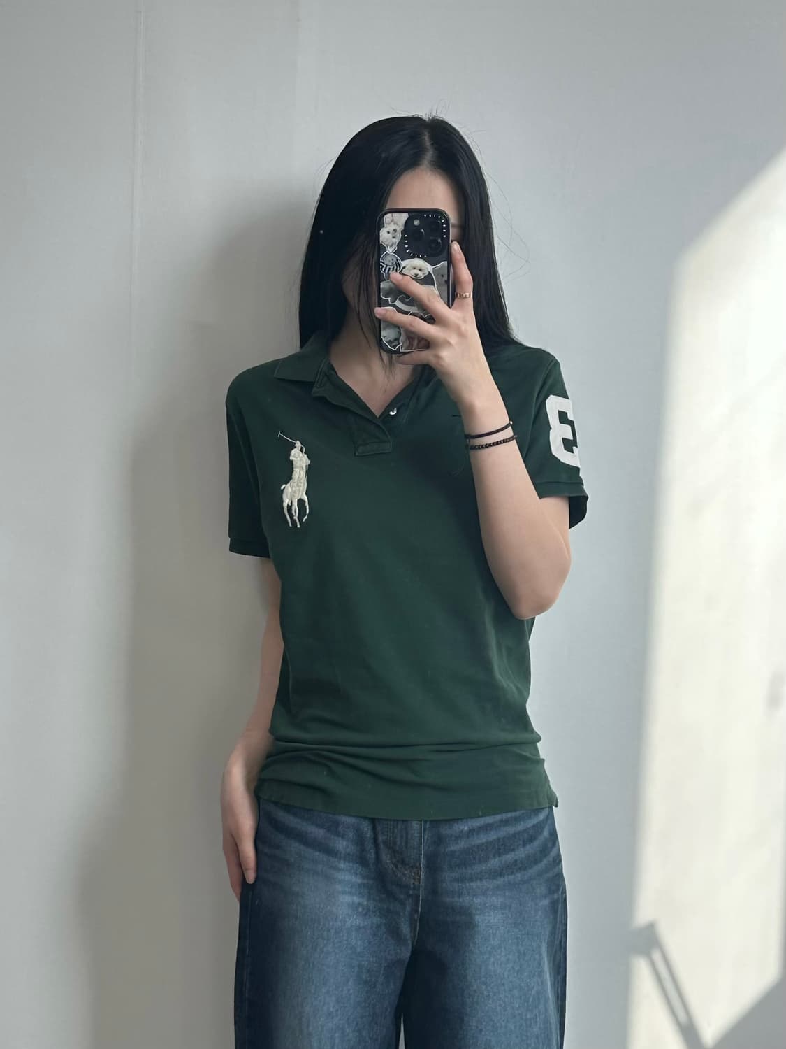 폴로 랄프로렌 빅포니 카키 반팔 피케 카라 티셔츠 상품이미지1