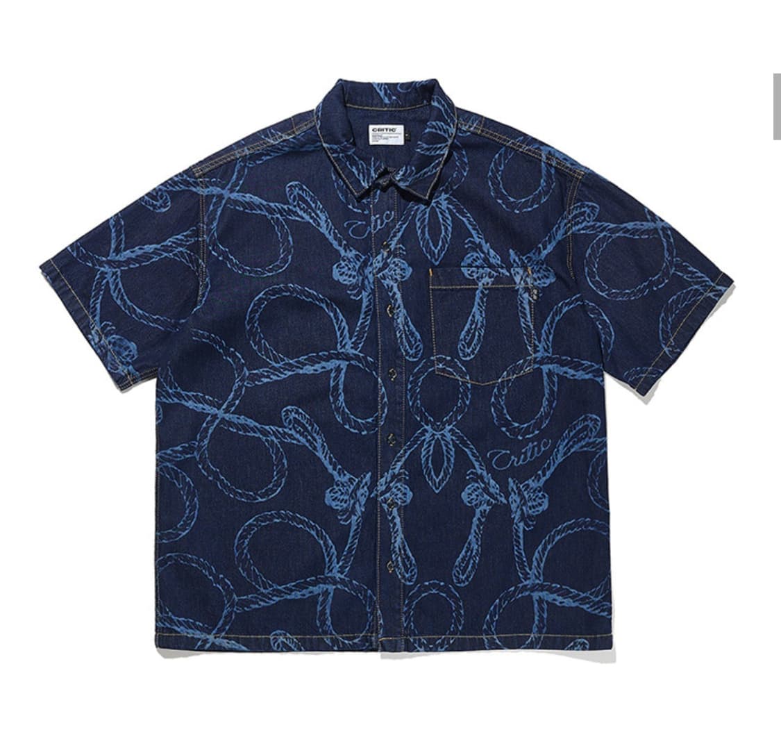 크리틱 로프 워셔드 반팔 셔츠 상품이미지1