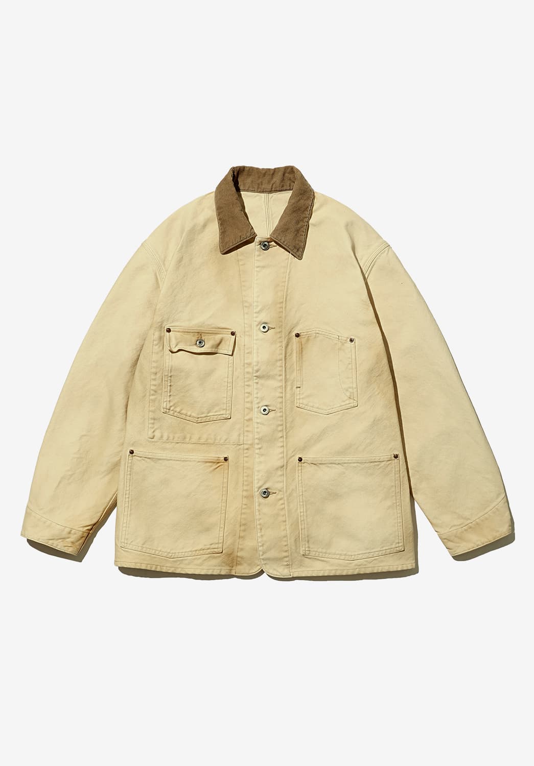 아프레쎄 빈티지 워싱 실크 헴프 커버올 자켓 3 상품이미지1