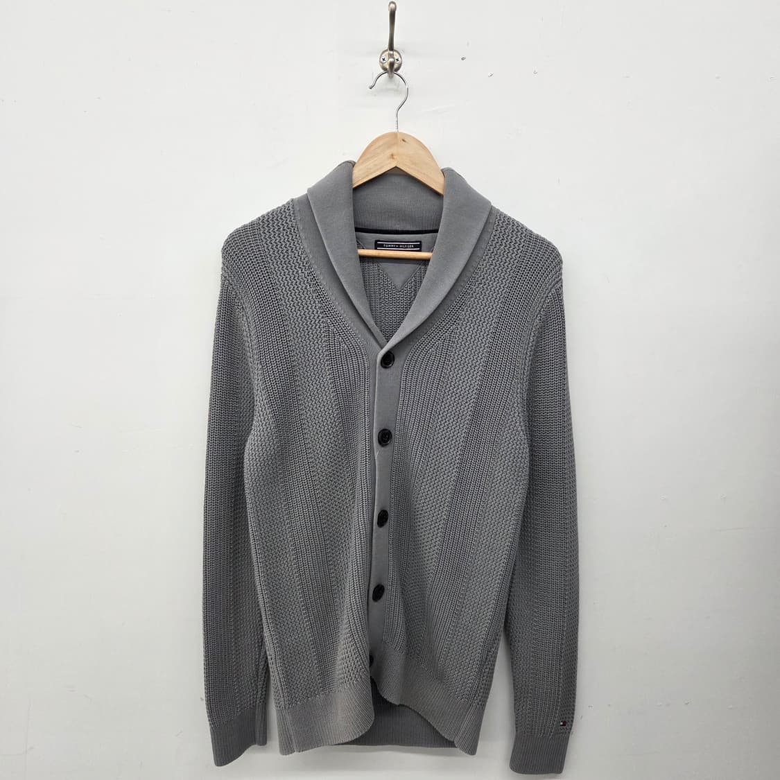 타미힐피거 그레이 숄카라 가디건 남L 상품이미지1