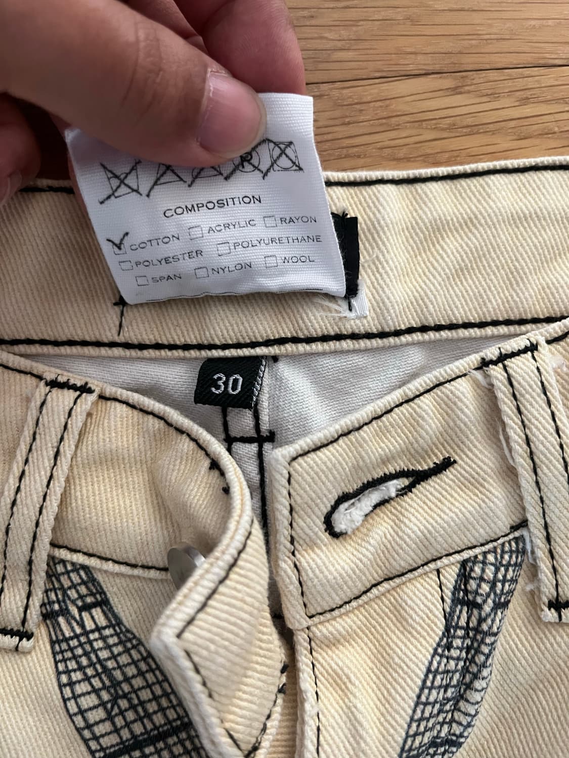 써저리 언본소사이어티 콜라보 팬츠 판매 상품이미지3