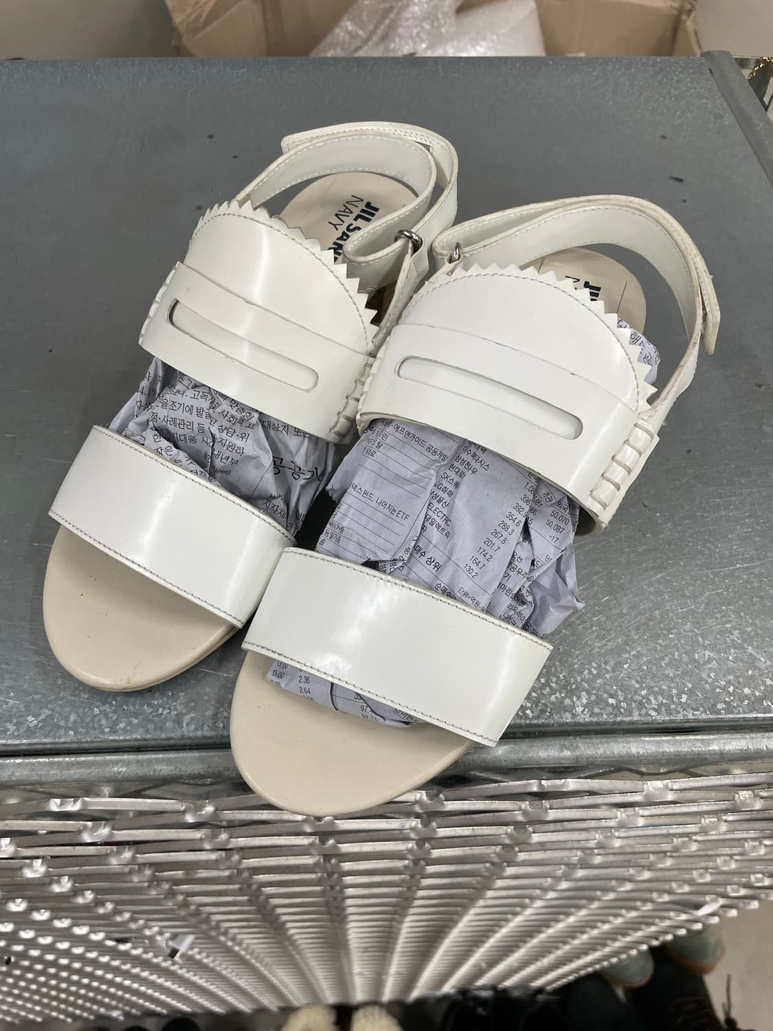 질샌더 스트랩 레더 샌들 화이트 37 (gr-4717) 상품이미지2