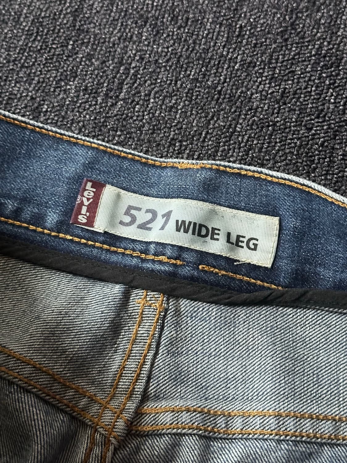 리바이스 Levis 521 와이드 레그 워싱 데님 팬츠 상품이미지4