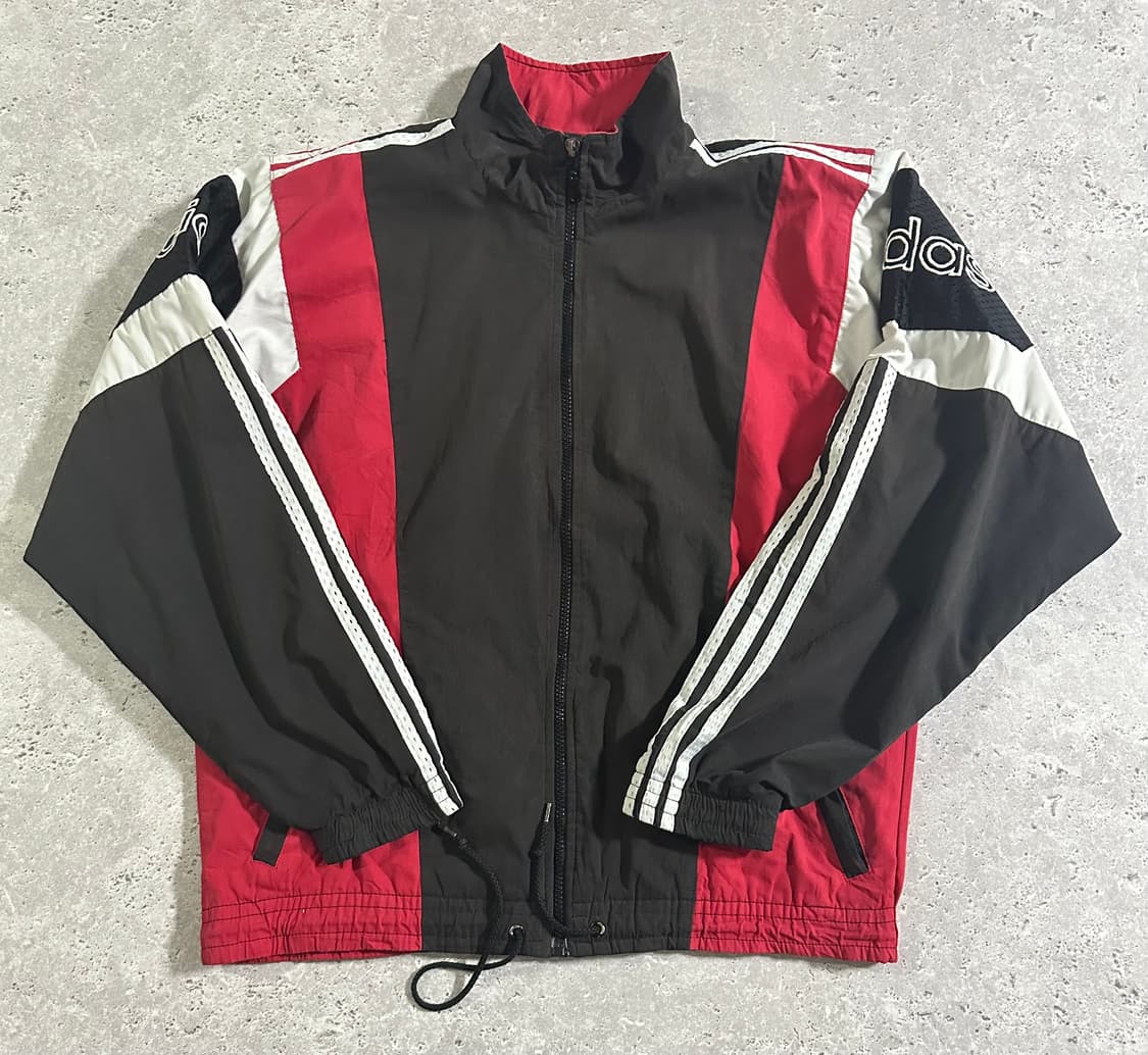 80s-90s 아디다스 어깨 워드마크 사이드 삼선 바람막이 상품이미지2