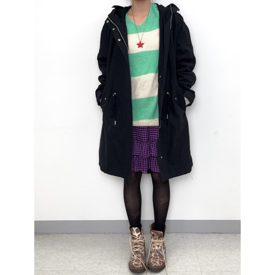 빈티지 블랙 야상 자켓 점퍼 상품이미지5