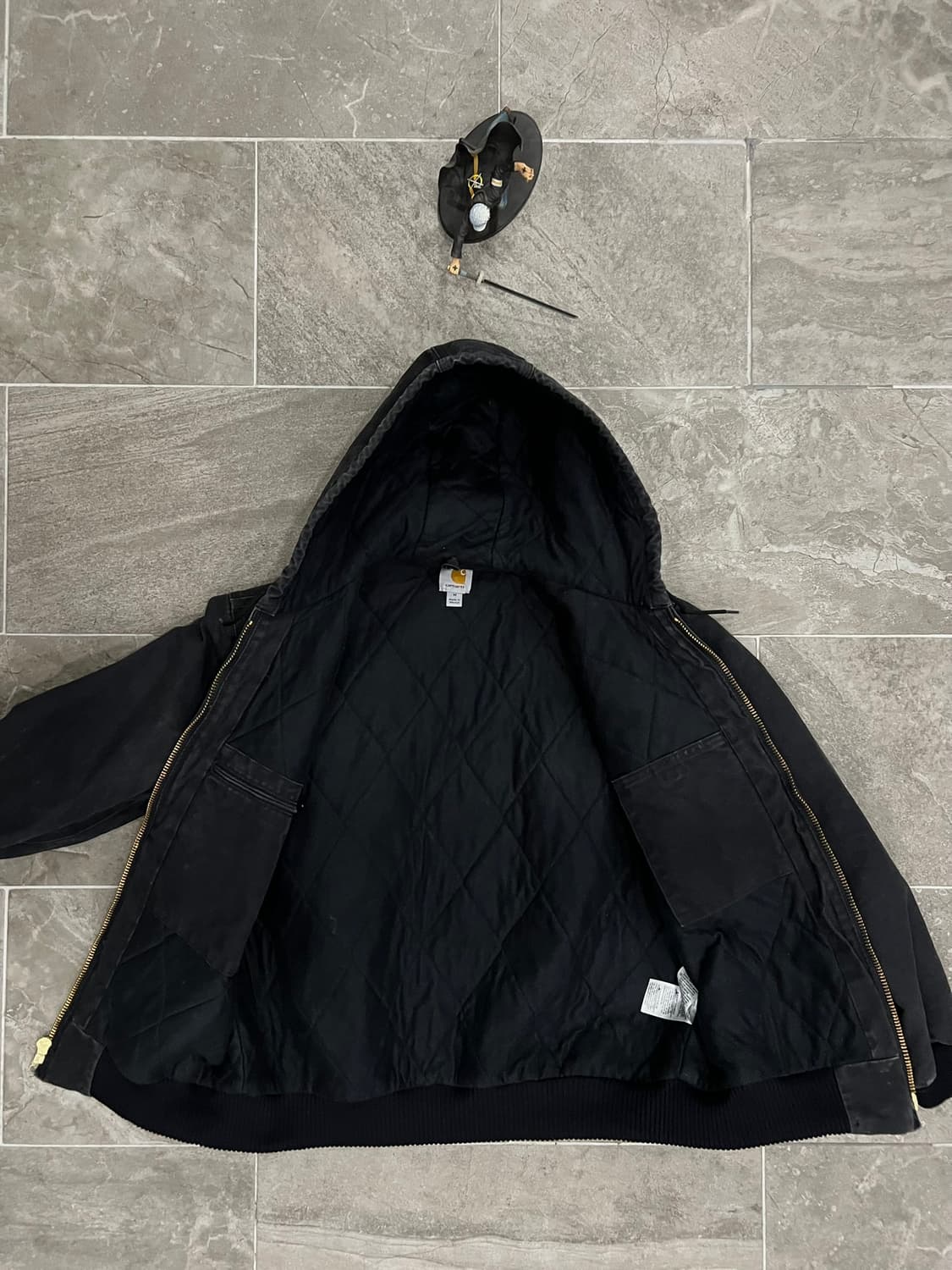 (M) 칼하트 후드 덕 액티브 자켓 J130 BLK 블랙 상품이미지3