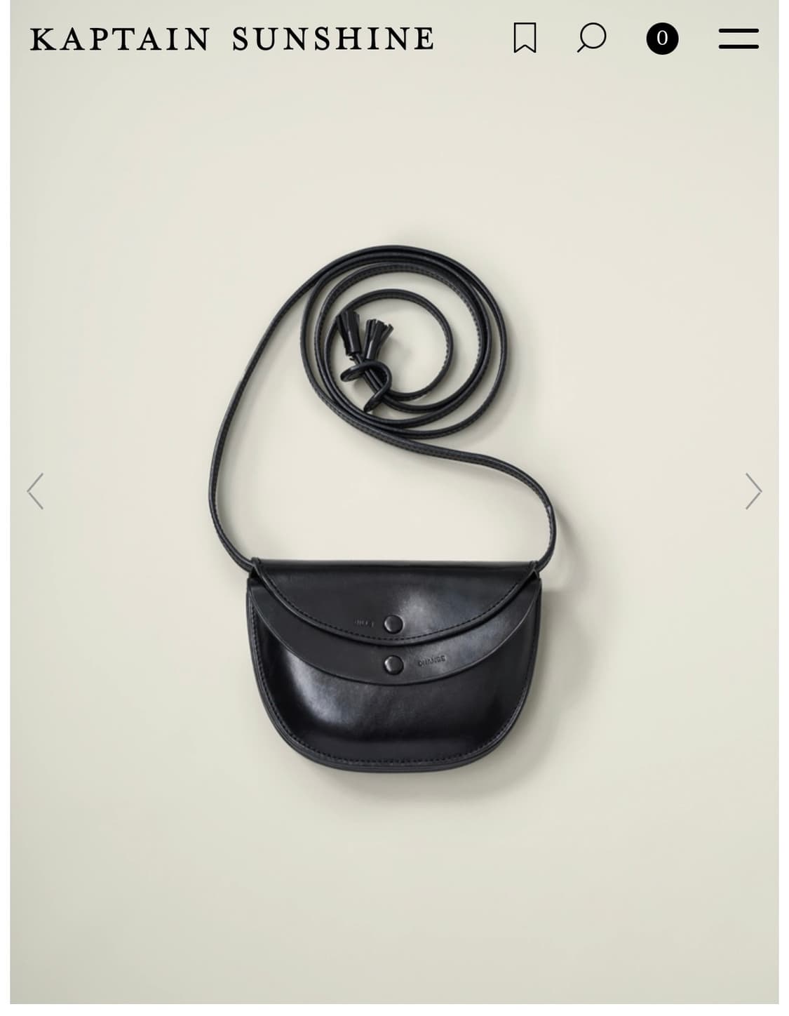 캡틴선샤인 라운드 월렛 블랙 (Round Wallet Mid Porch) 상품이미지1