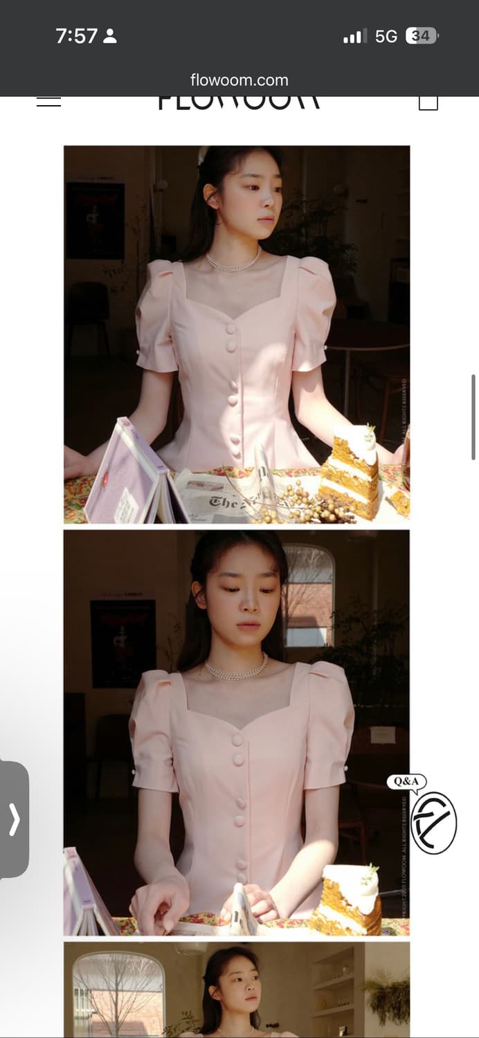 플로움 블루밍 원피스 핑크 상품이미지5