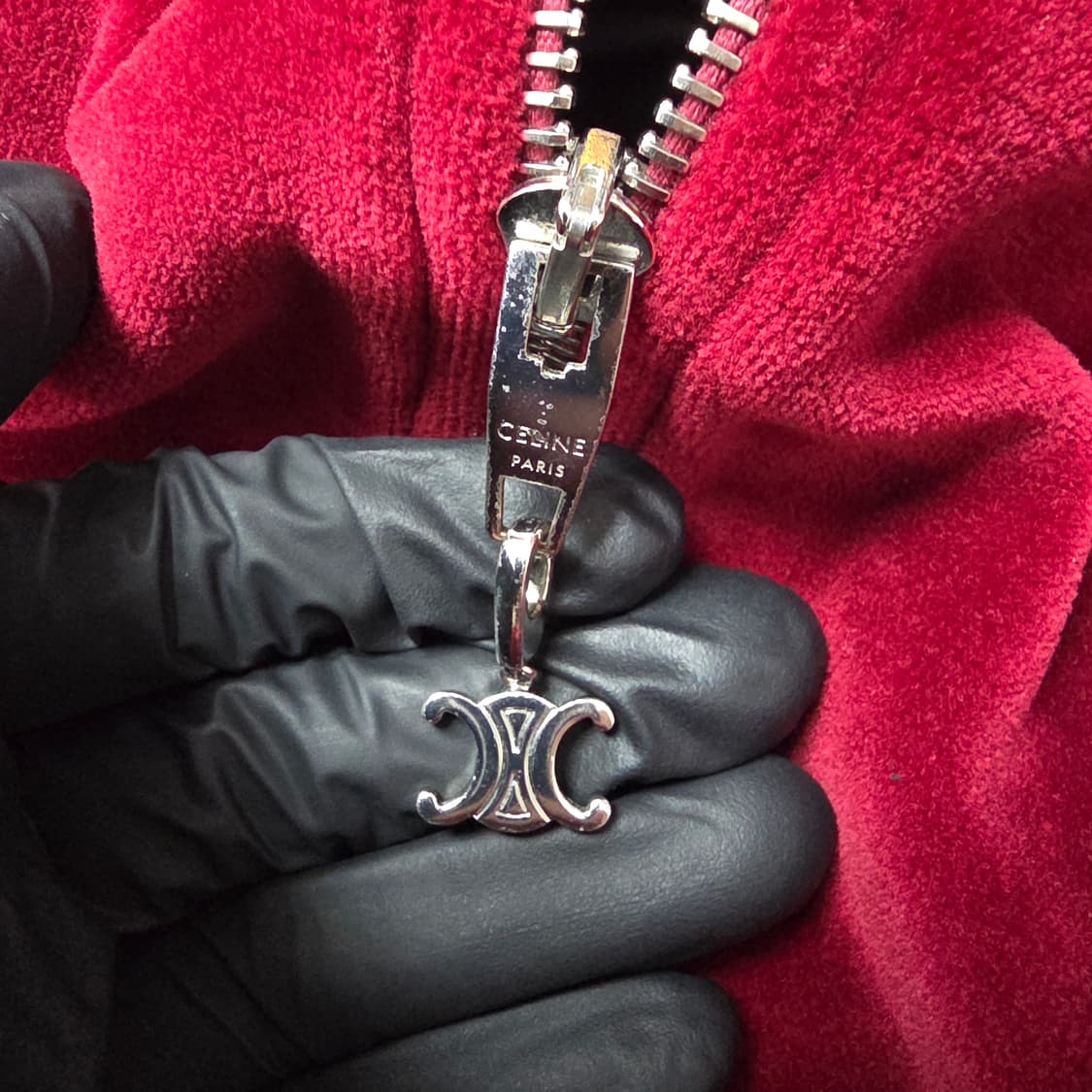 {클로젯}[L][신형]셀린느 트리옹프 벨벳 저지 트랙수트 자켓 상품이미지4