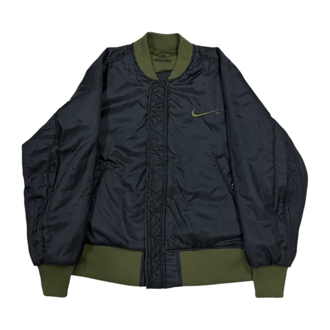 나이키 NSW 스우시 써마핏 봄버 리버서블 양면 자켓 러프 그린 블랙 상품이미지3