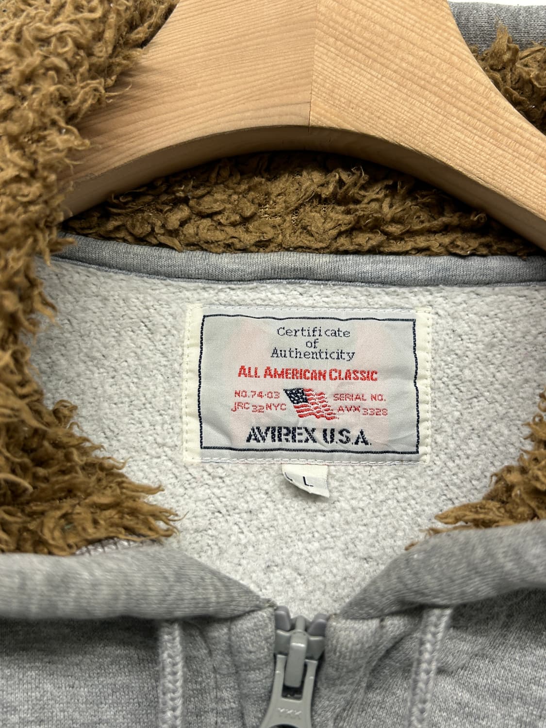 아비렉스 그레이 후드티  상품이미지3