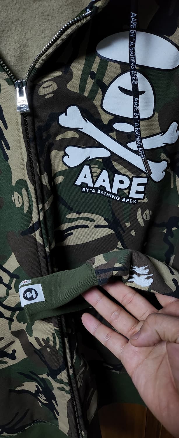 [XL] AAPE 에이프 로고 후드 집업 카모 상품이미지3