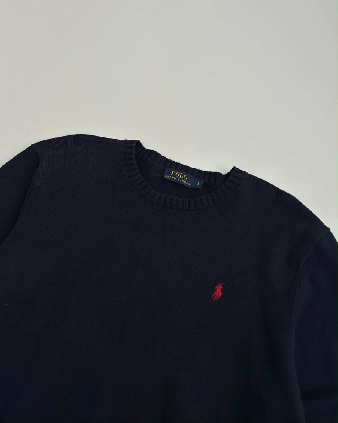 [L] 폴로 랄프로렌 네이비 코튼 니트 스웨터 상품이미지6