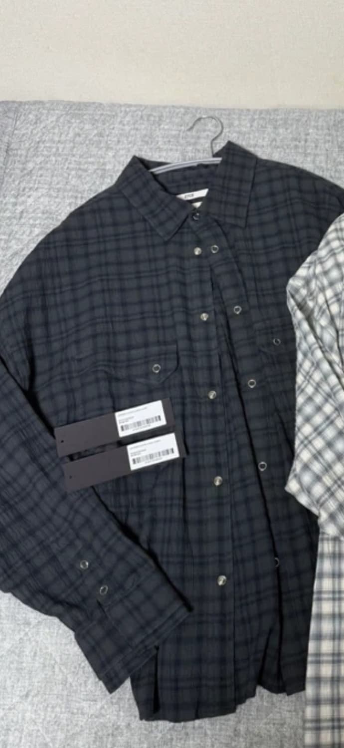 ETCE 레이어드 커프스 체크셔츠 m 상품이미지1