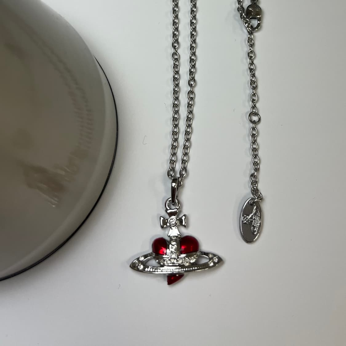 비비안웨스트우드 디아망떼 레드 목걸이 상품이미지1