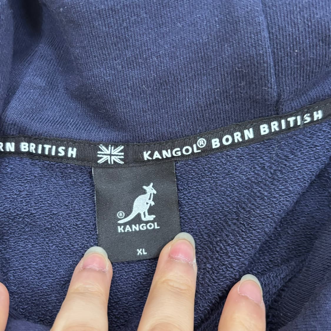 XL 캉골 네이비 후드 티셔츠 0401E 상품이미지3