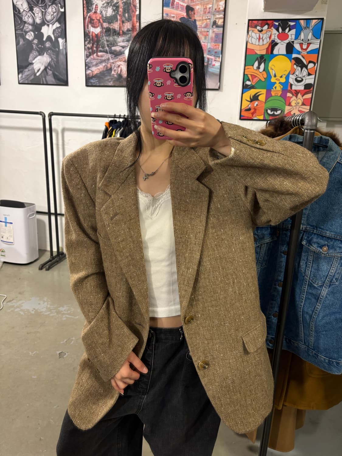 일제 헤링본 블레이저 상품이미지3