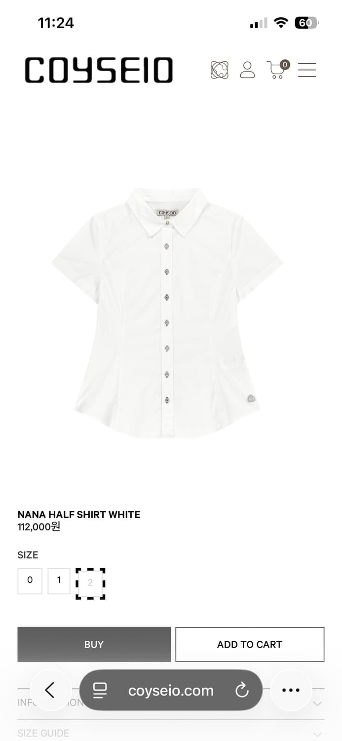 코이세이오 nana half shirt white 상품이미지1