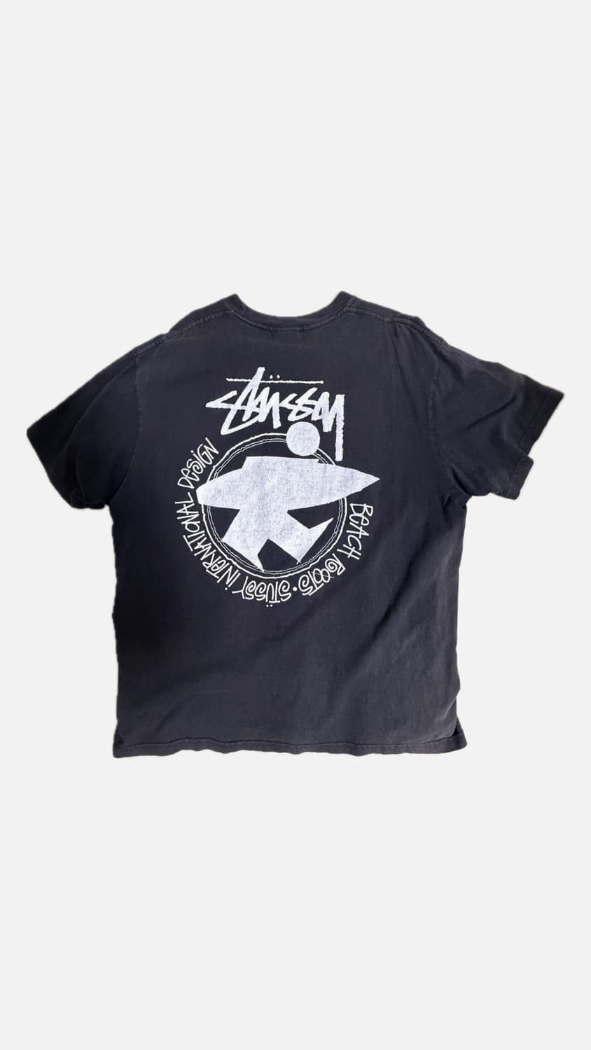 [xl] 스투시 비치 루트 티셔츠 블랙 상품이미지1