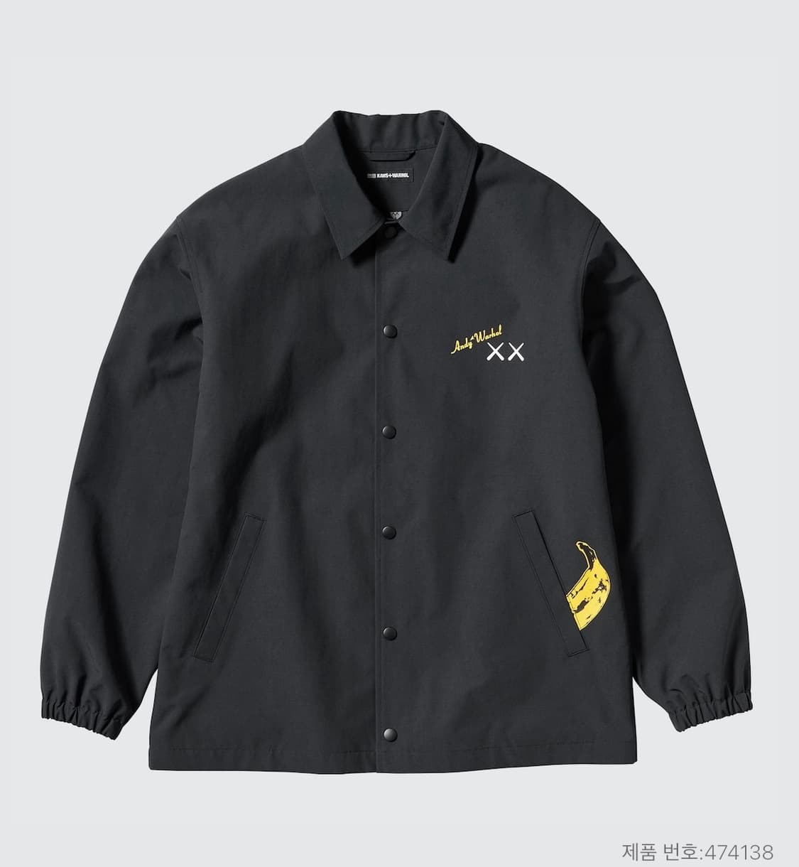 유니클로 UT x 카우스 x 워홀 코치 자켓 블랙 - 4XL 상품이미지1