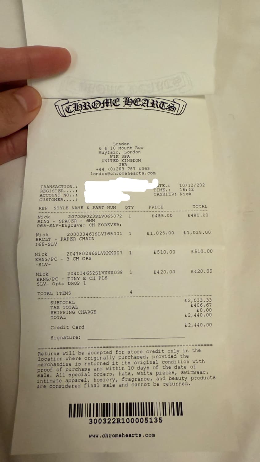 Chrome hearts 3ch 크로스 이어링 상품이미지4