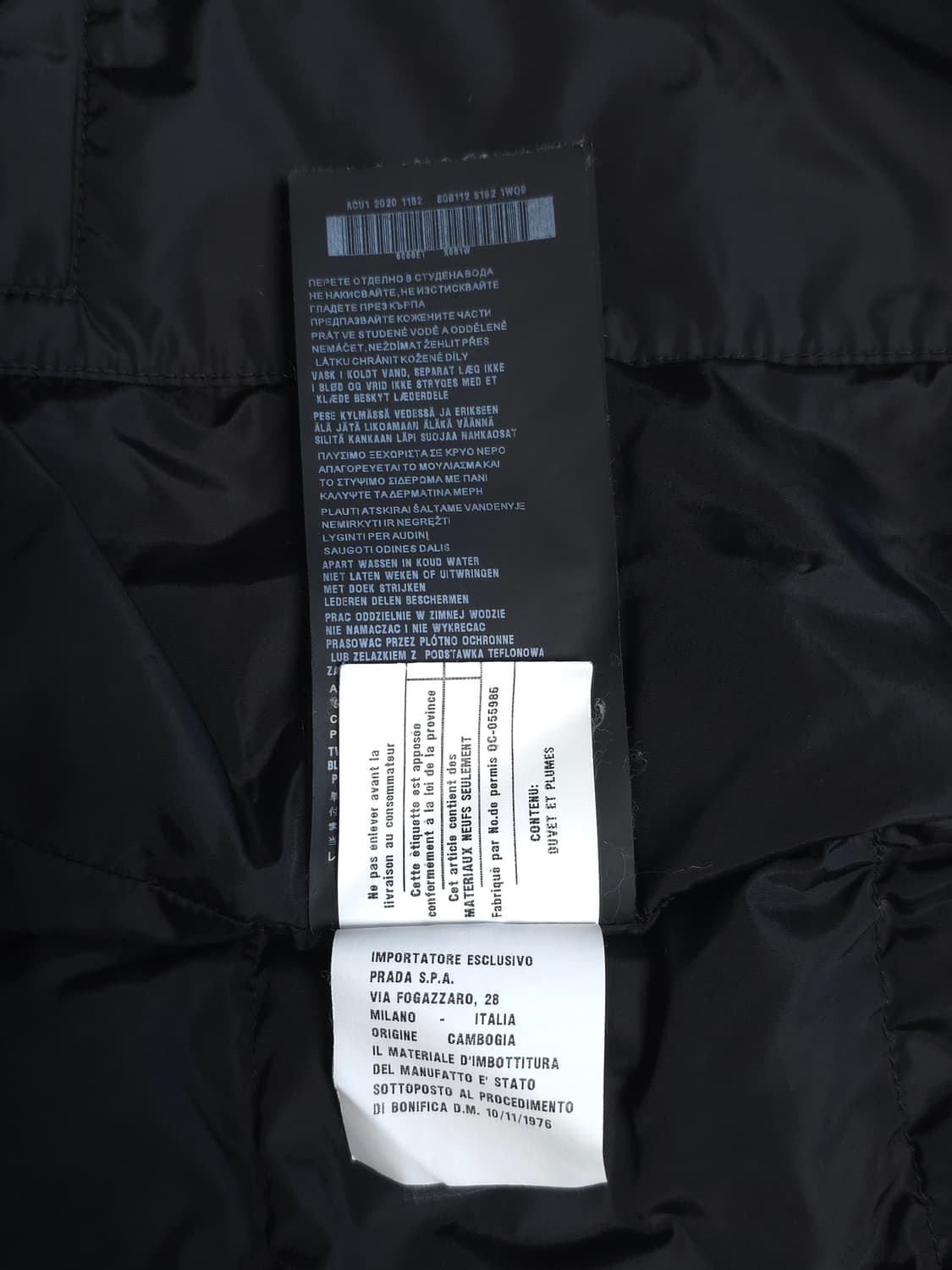 [54] 프라다 리나일론 숏패딩 블랙(SGB112) 상품이미지10